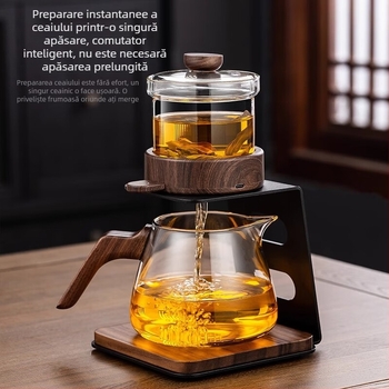 Ceainic cu atingere la suprafață, tavă de ceai din nuc, set Kung Fu pentru casă cu ceainic și ceașcă