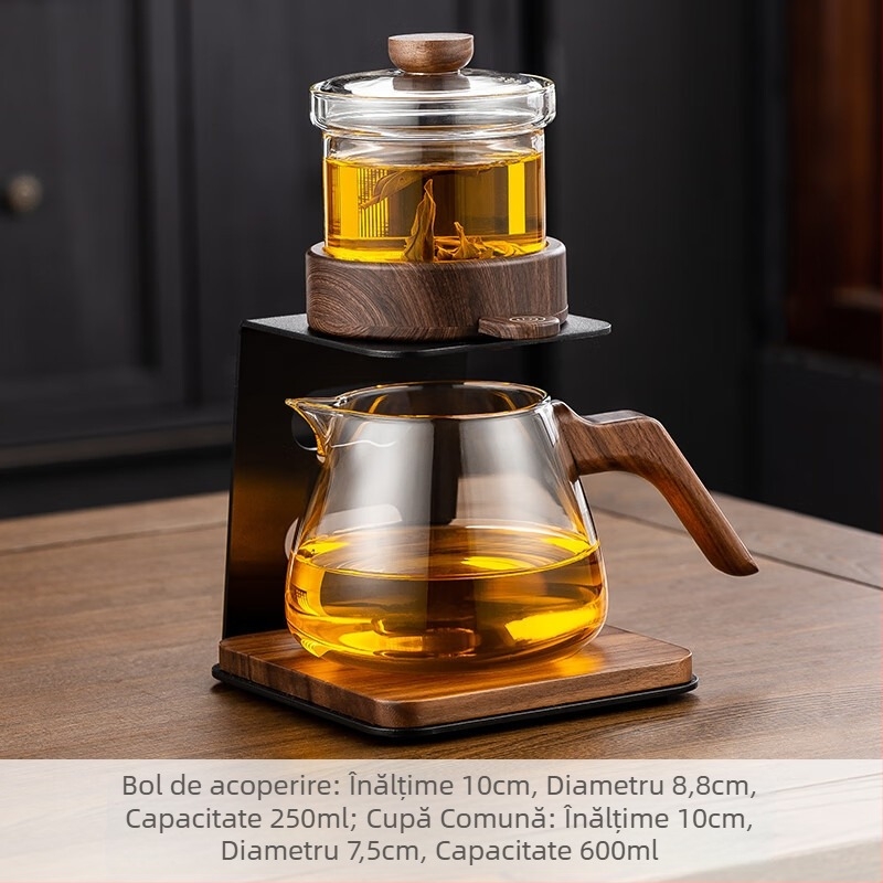 Ceainic cu atingere la suprafață, tavă de ceai din nuc, set Kung Fu pentru casă cu ceainic și ceașcă