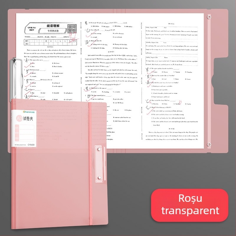 Mapă transparentă A3/A4 pentru lucrări – organizator pentru elevi