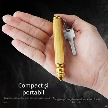 Cuțit multifuncțional pentru ceai și cioc de spart geamuri auto, unealtă de gravură, breloc de autoapărare, deschizător de colete, 17 cm, aliaj de aluminiu
