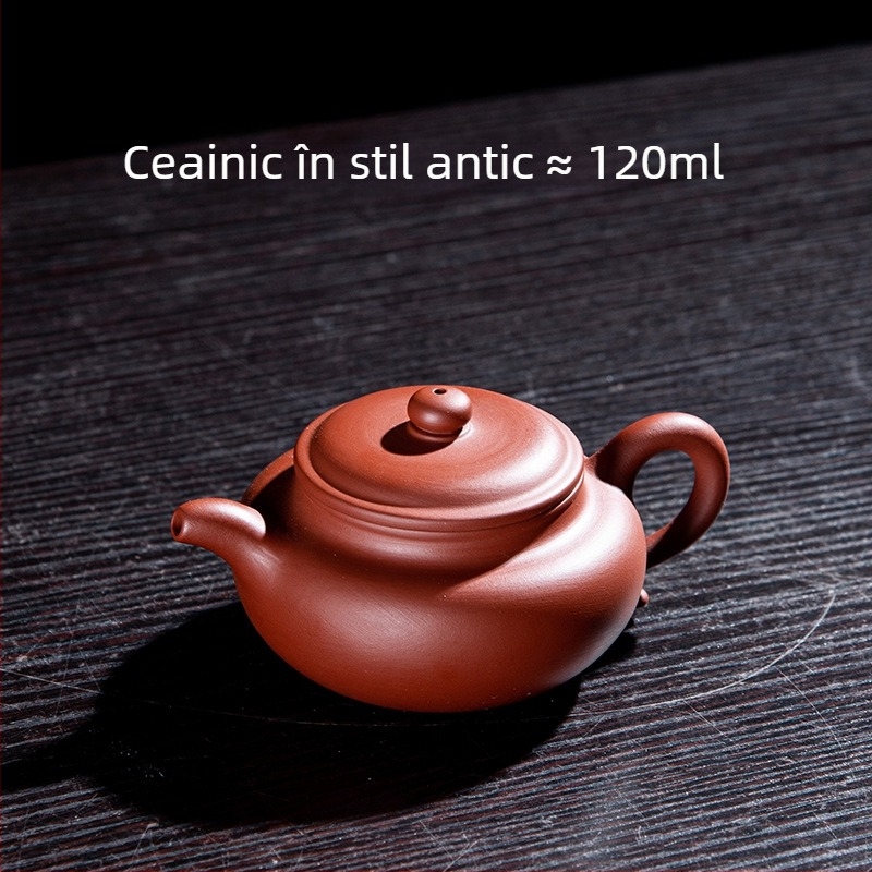 Ceainic din lut purpuriu, modelat manual de ucenic, ceainic Dahongpao, complet lucrat manual, mic pentru uz casnic
