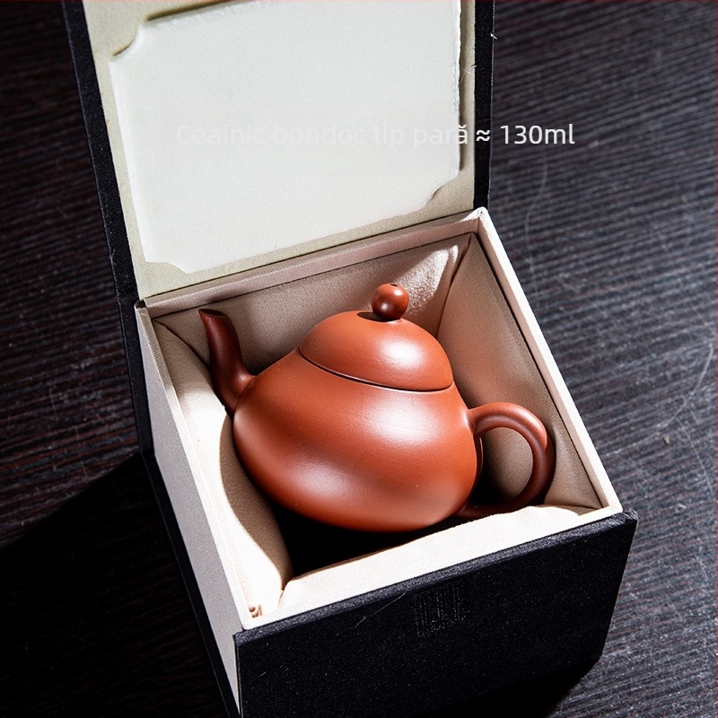 Ceainic din lut purpuriu, modelat manual de ucenic, ceainic Dahongpao, complet lucrat manual, mic pentru uz casnic