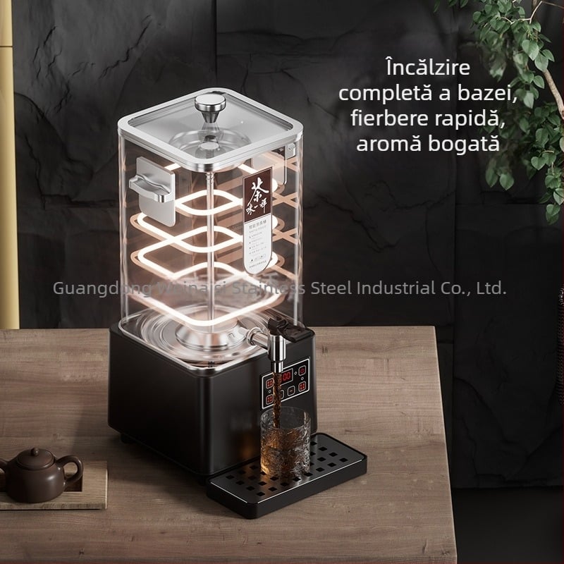 Xinqi ceainic pătrat cu abur, automat comercial, capacitate mare, infuzor inteligent, fierbere și menținerea temperaturii