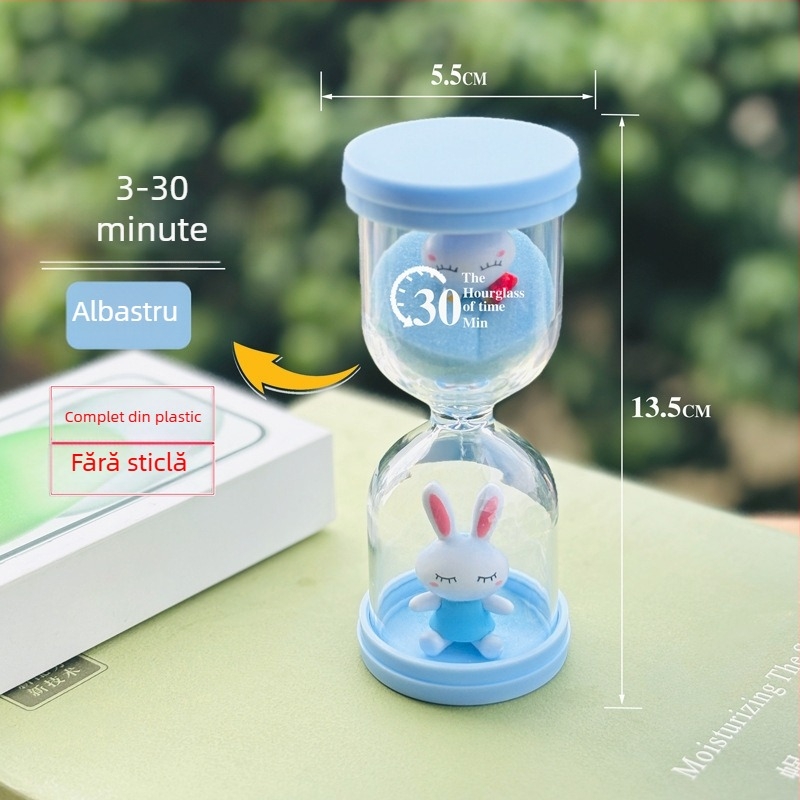 Clepsidră din plastic, în formă de macarons, pentru copii, rezistentă la căderi, 3–5–10–30 de minute, decor de birou, cadou pentru elevi