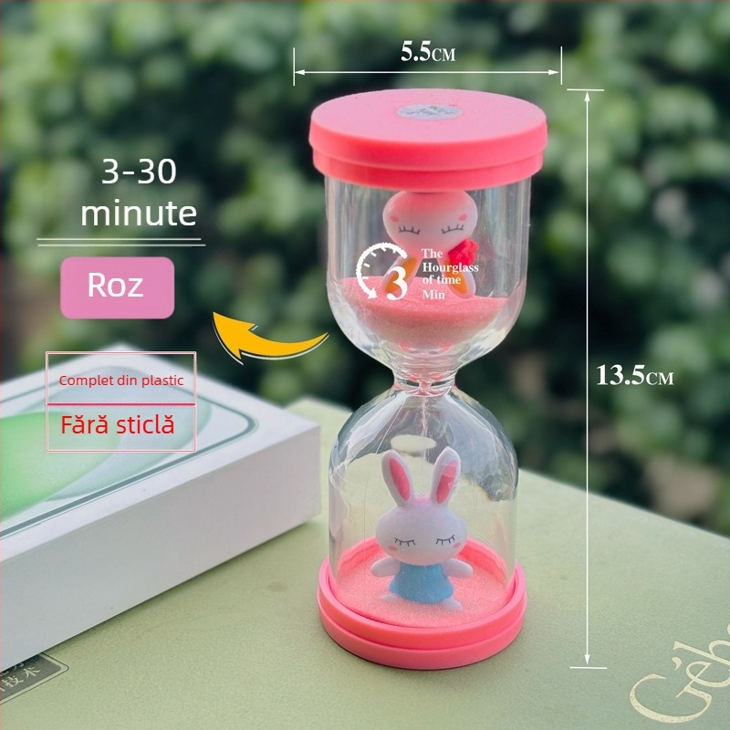 Clepsidră din plastic, în formă de macarons, pentru copii, rezistentă la căderi, 3–5–10–30 de minute, decor de birou, cadou pentru elevi