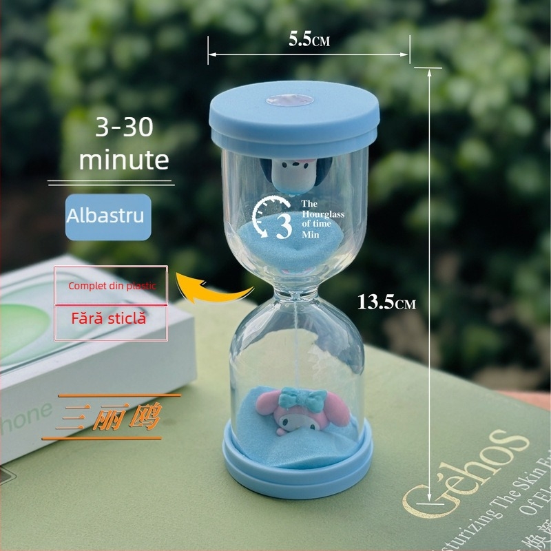 Clepsidră din plastic, în formă de macarons, pentru copii, rezistentă la căderi, 3–5–10–30 de minute, decor de birou, cadou pentru elevi