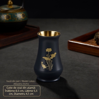 Accesorii Gongfu pentru ceremonia ceaiului – bază pentru tubul de ceai din cupru, Zen japonez gravat