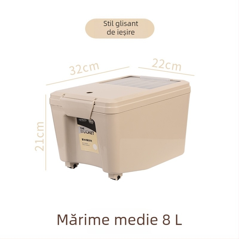 Recipient pătrat din plastic pentru ceai, cu capac și filtru pentru resturi de ceai, uz casnic, drenaj