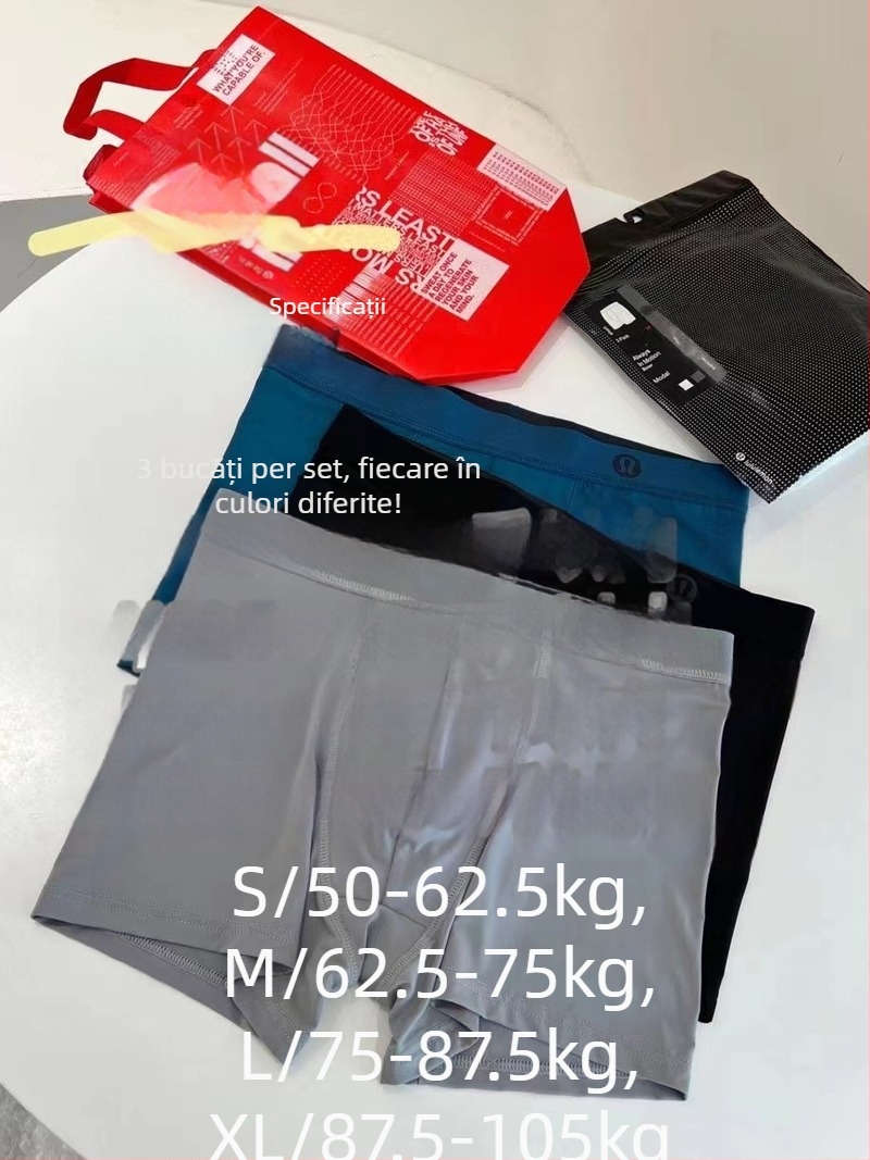 Set cadou de boxeri pentru bărbați, ultra-subțiri, respirabili, croială în U, senzație răcoroasă