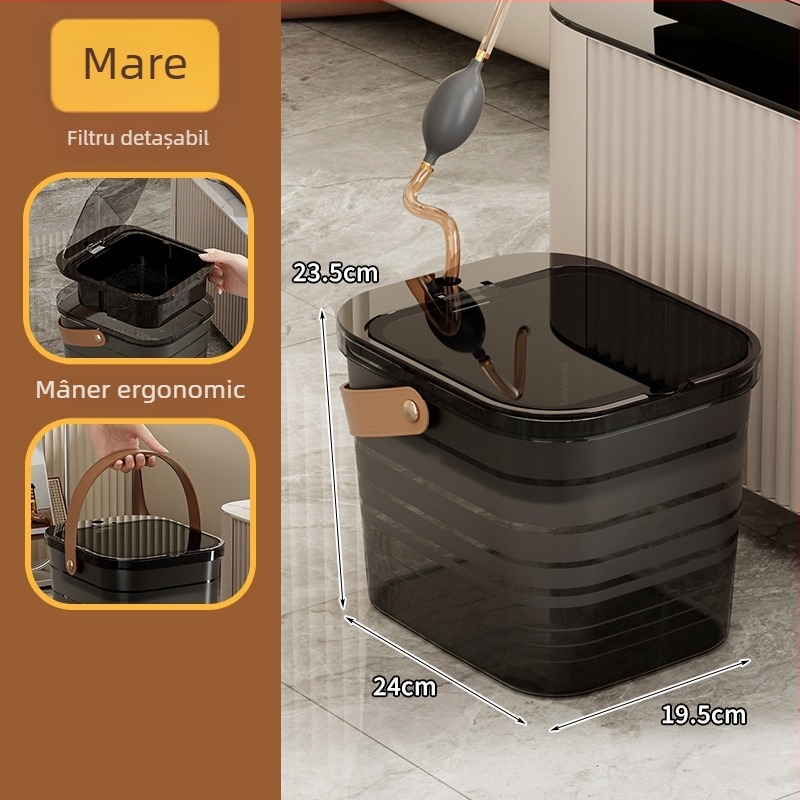 Găleată din plastic pentru resturi de ceai, cu separare și filtrare, accesoriu pentru ceremonia ceaiului