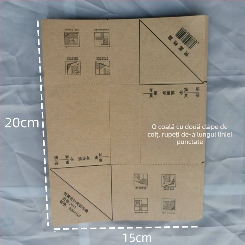 Dosar A4 orizontal din hârtie kraft 700 g pentru documente contabile și bonuri