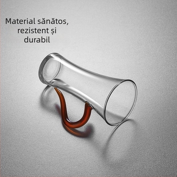 Mesni Cană de Sticlă cu Mâner, Borosilicat de Înaltă Calitate, Rezistentă la Temperatură – Uz Casnic, Ceai și Suc