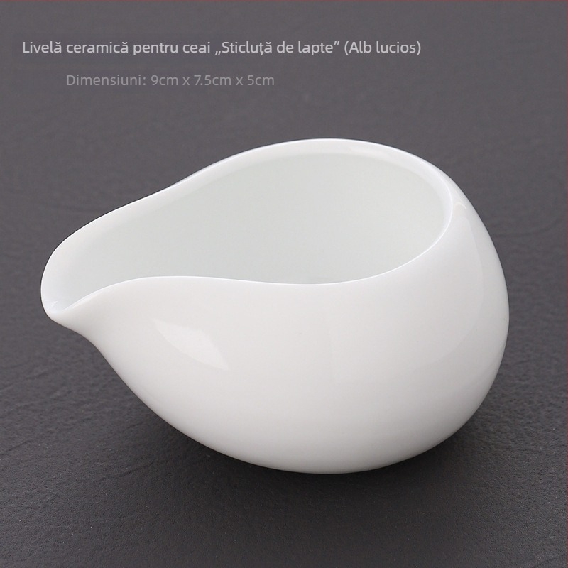 Placă ceramică Dehua pentru măsurarea boabelor de cafea și tavă de expunere pentru ceai, albă