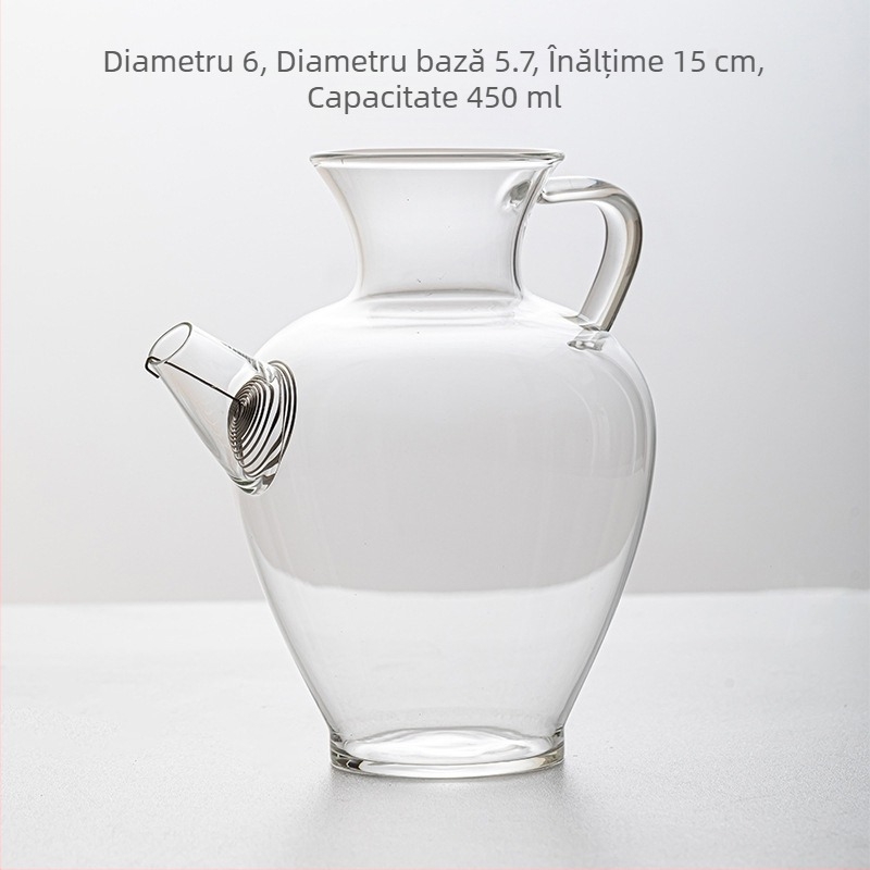 Yunlin ceainic verde din sticlă borosilicată, rezistent la căldură, cu filtru, stil chinezesc – Teastone