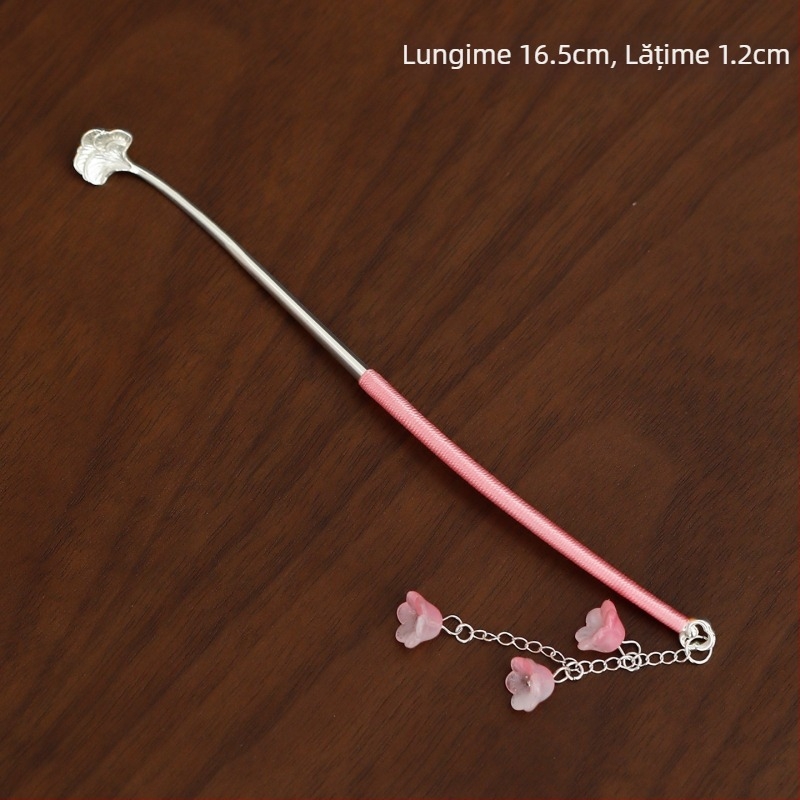 Lingură de ceai cu ciucure și pandantiv, linguriță pentru ceremonia ceaiului, accesoriu elegant de ceai