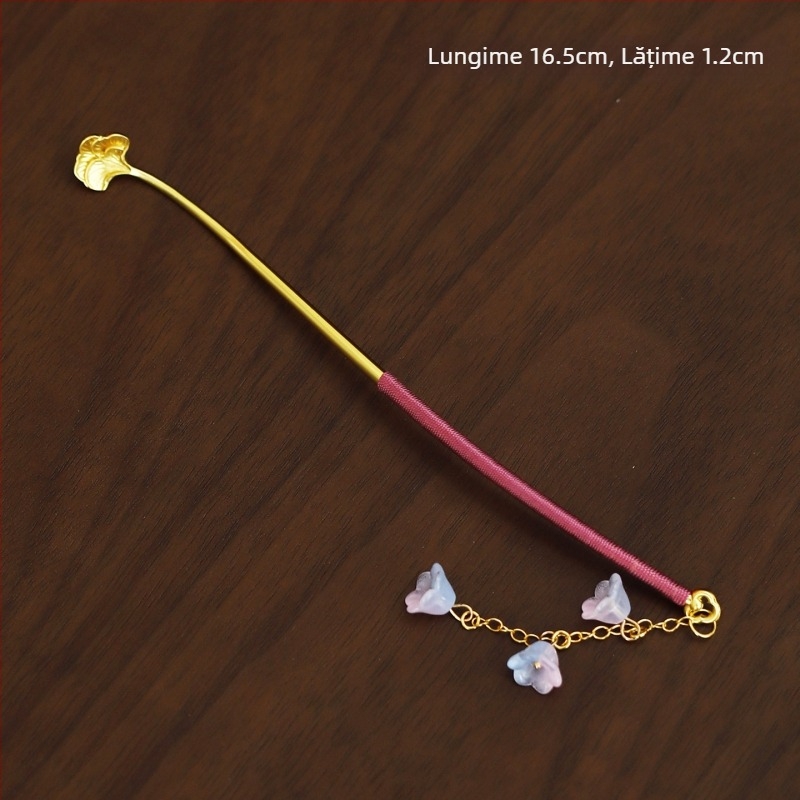 Lingură de ceai cu ciucure și pandantiv, linguriță pentru ceremonia ceaiului, accesoriu elegant de ceai