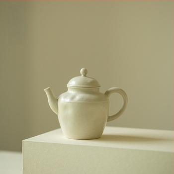 Ceainic ceramic lucrat manual, în stil japonez Wabi-Sabi, compact pentru uz casnic