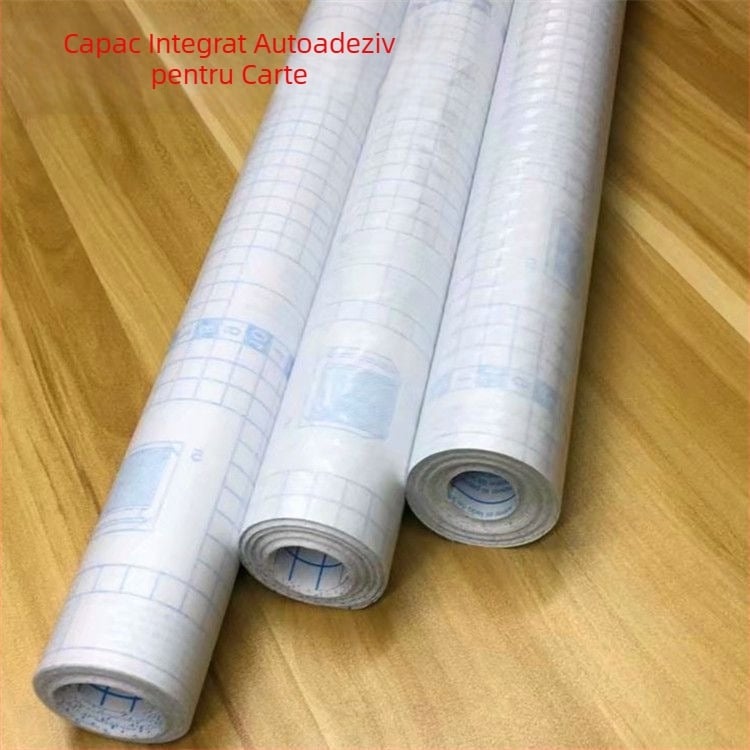 Folie transparentă autoadezivă pentru copertă de carte, rolă mare de 45 cm lățime, protecție pentru manuale, lungime 5,102 m