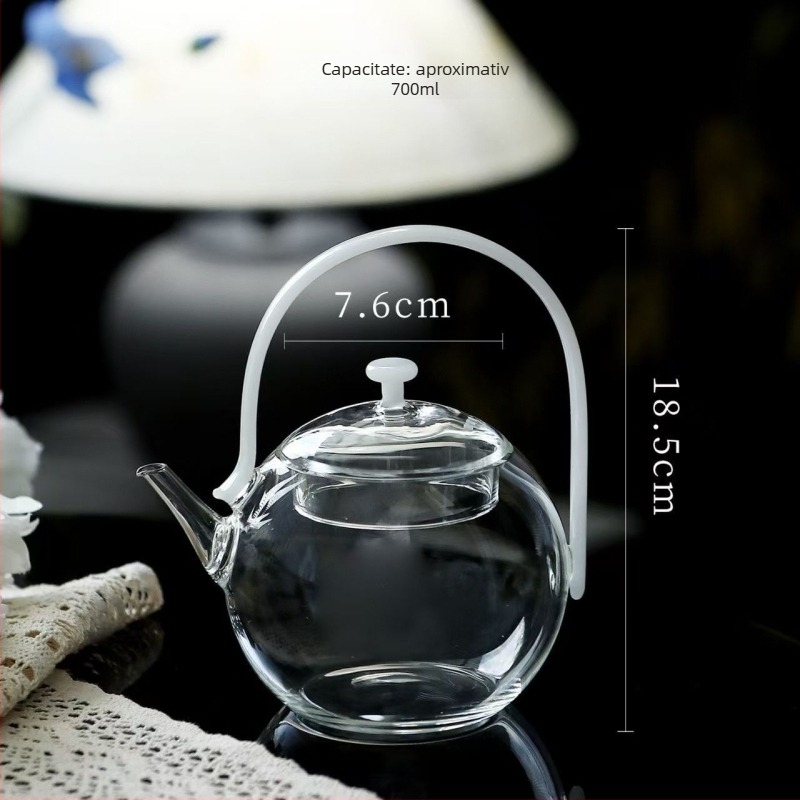Ceainic Yueyan pentru uz casnic, ceainic din sticlă cu separare ceai-apă, fabricat manual