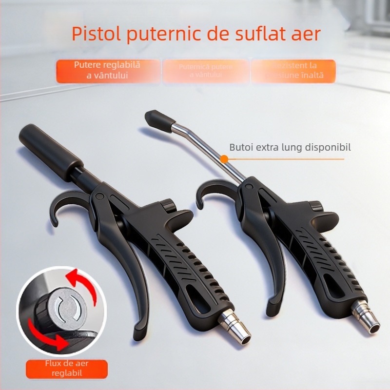 Pistol pneumatic pentru suflarea prafului cu furtun de aer extins, presiune înaltă, industrial