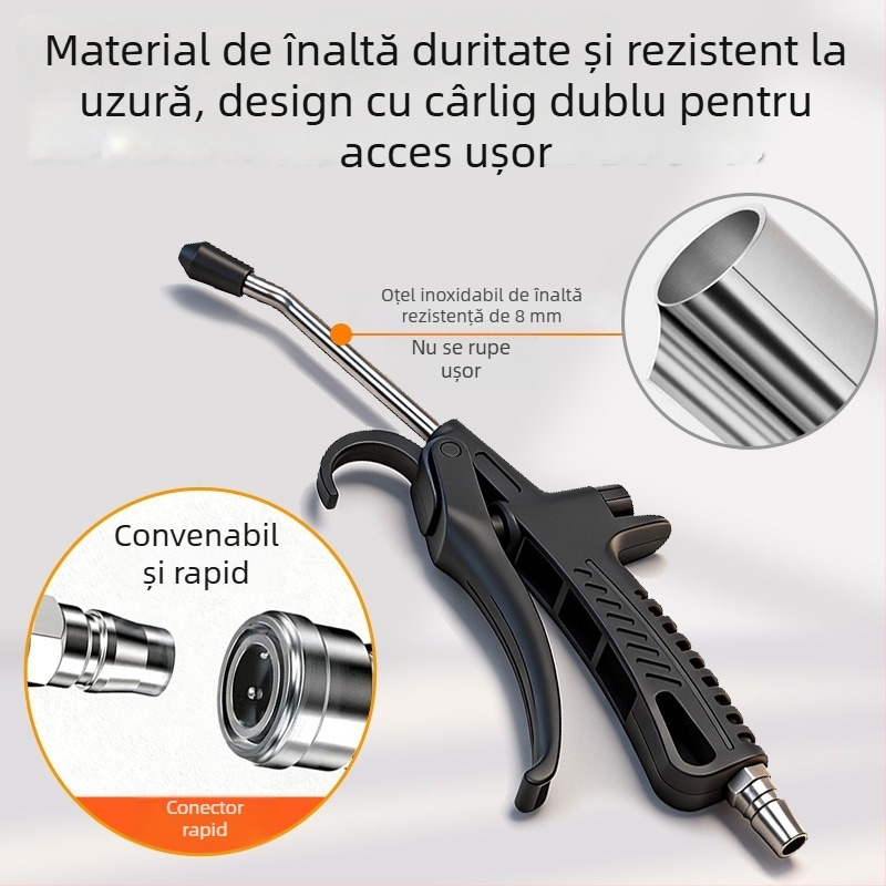 Pistol pneumatic pentru suflarea prafului cu furtun de aer extins, presiune înaltă, industrial