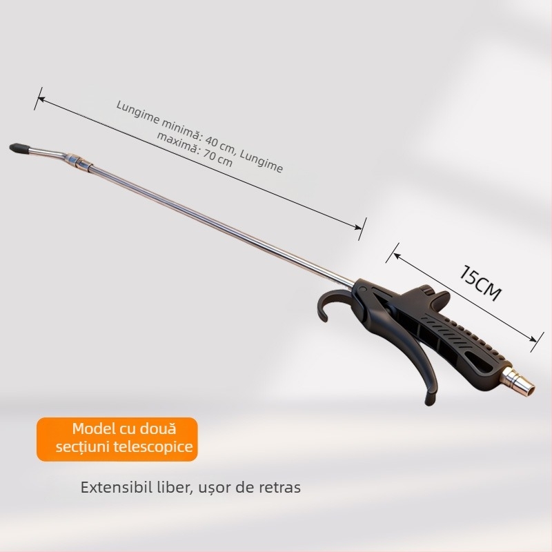 Pistol pneumatic pentru suflarea prafului cu furtun de aer extins, presiune înaltă, industrial