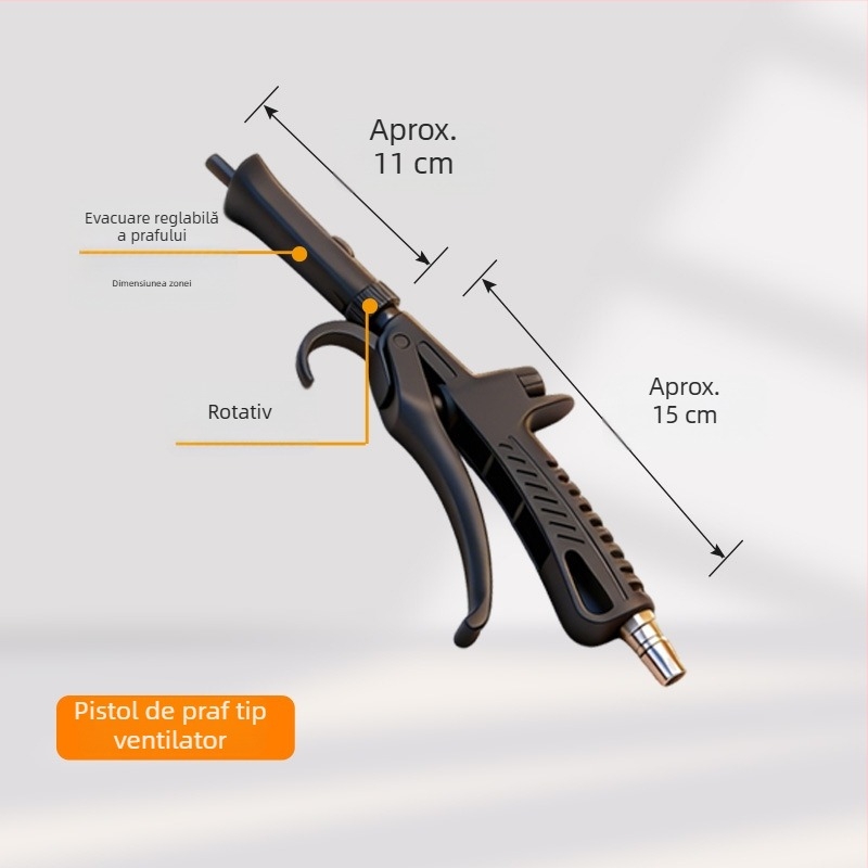Pistol pneumatic pentru suflarea prafului cu furtun de aer extins, presiune înaltă, industrial