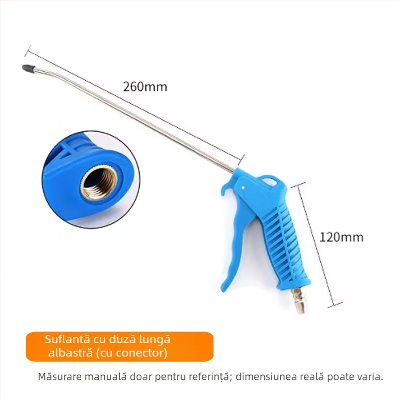 Pistol pneumatic pentru suflarea prafului cu furtun de aer extins, presiune înaltă, industrial