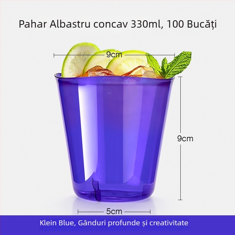Petunia, pahar colorat în stil aviație, aspect Instagram, din plastic PS, de unică folosință, 30–135 ml