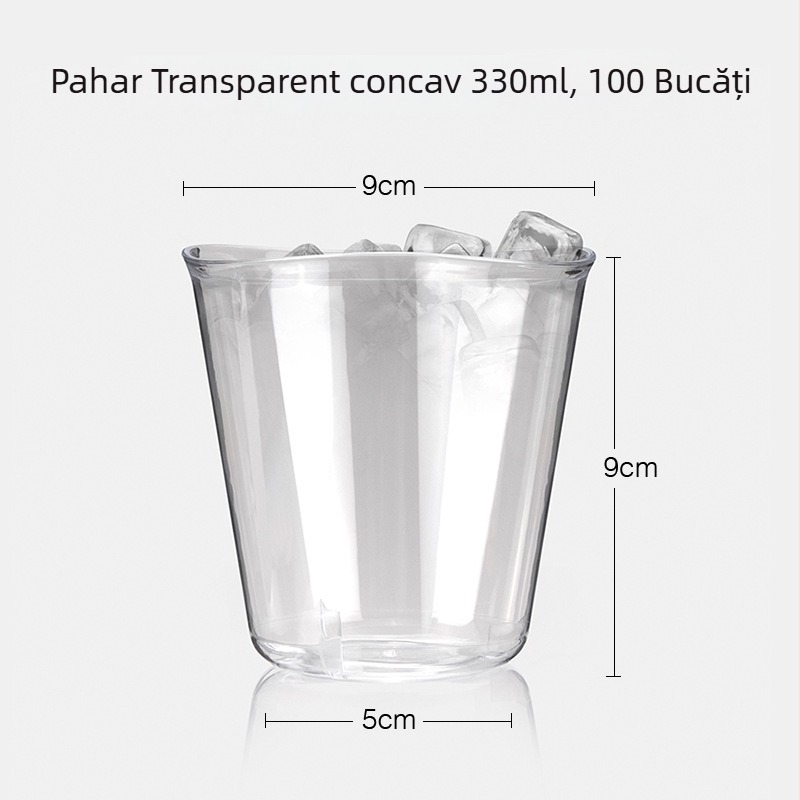 Petunia, pahar colorat în stil aviație, aspect Instagram, din plastic PS, de unică folosință, 30–135 ml