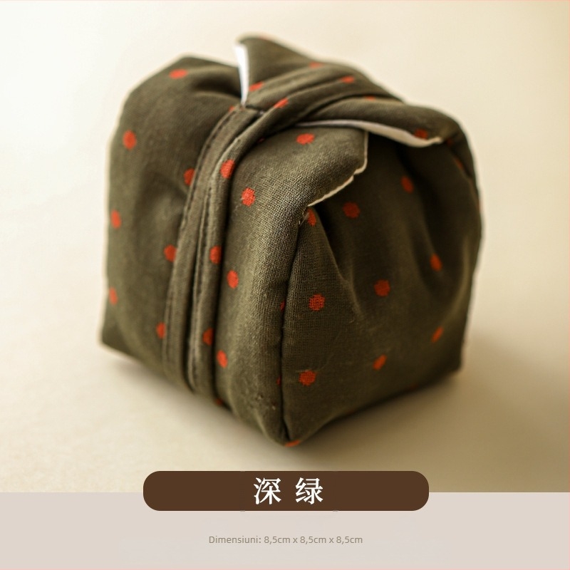 Geantă din material textil, stil retro, pentru depozitare ceainic, gaiwan și cești – accesorii portabile pentru ceai
