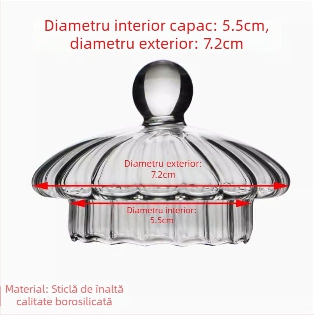 Inserție din sticlă pentru capacul ceainic