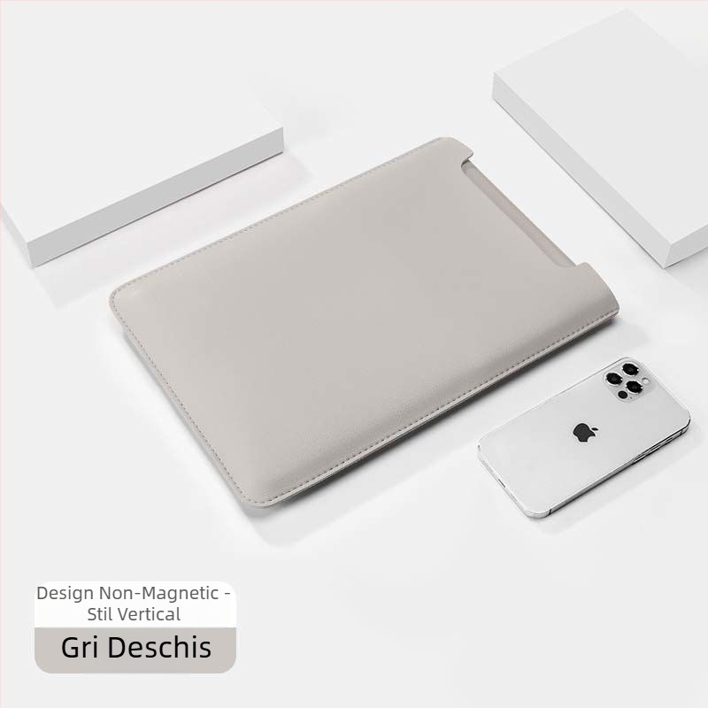 Geantă interioară din piele PU pentru tabletă și laptop, husă protecție impermeabilă, mouse pad portabil, geantă interioară cu două funcții