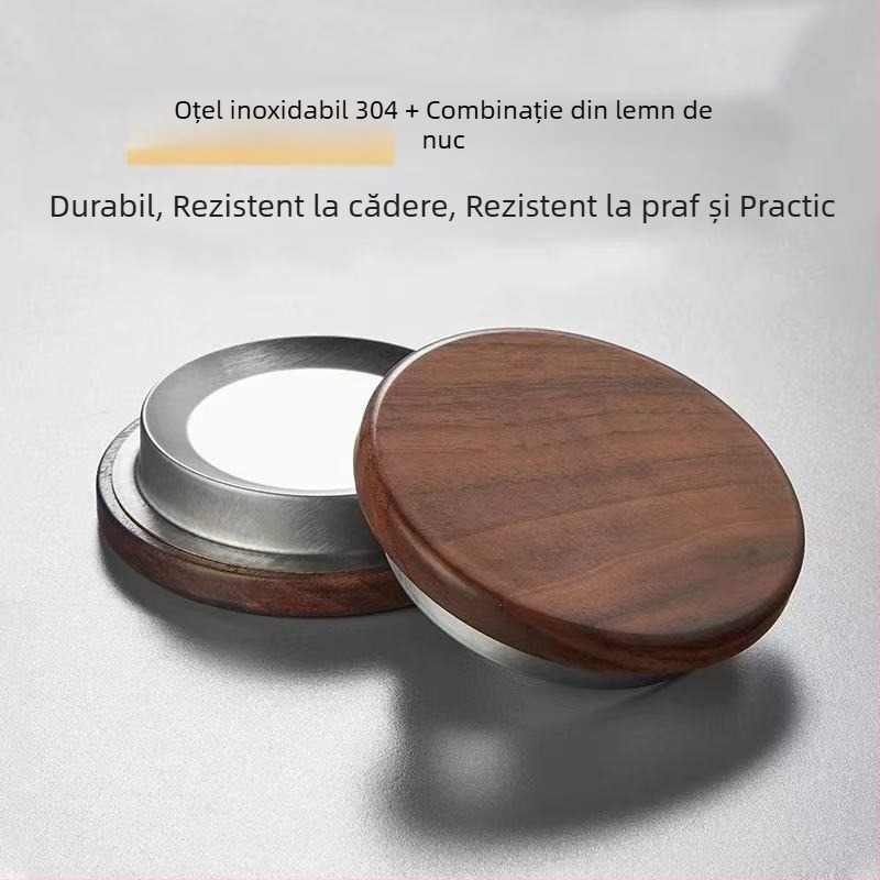 Chen An oală cu interior transparent, capac din oțel inoxidabil și lemn de nuc, separare ceai-apă la birou, design modern minimalist