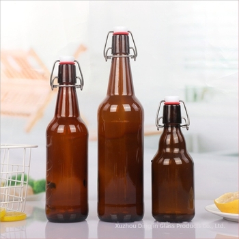 Sticlă maro din sticlă cu capac basculant, sigilată, 500 ml, pentru băuturi și enzime (sticlă goală pentru repachetare)