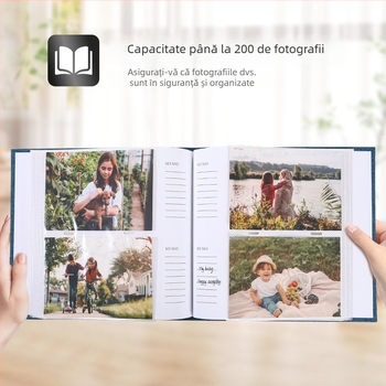 Album foto de 6 inci, capacitate mare până la 300 de fotografii, album DIY pentru fotografii instant, pentru copii