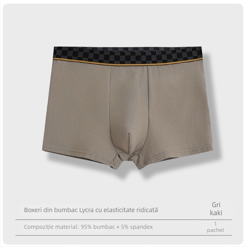 Boxeri pentru bărbați, respirabili, cu LYCRA și bumbac, căptușeală din plasă