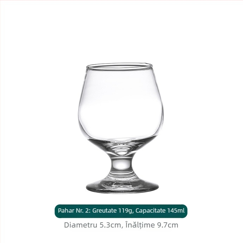 Pahar de brandy cu picior scurt, pentru vin roșu și whisky, pahar din sticlă cu corp mare, 301–400 ml