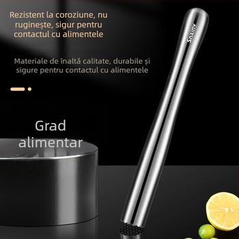 Ciocan de gheață din oțel inoxidabil și muddler pentru cocktailuri, muddler de lămâie, presă pentru suc, instrument de bar