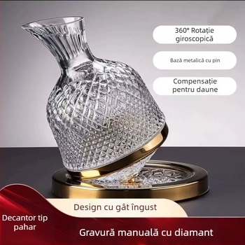 Saint Mes set decantator cristal pentru vin roșu cu turn de șampanie