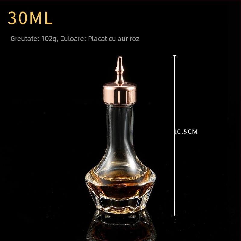 Sticluță din sticlă pentru bitters și absint — recipient mic pentru cocktailuri cu pipetă