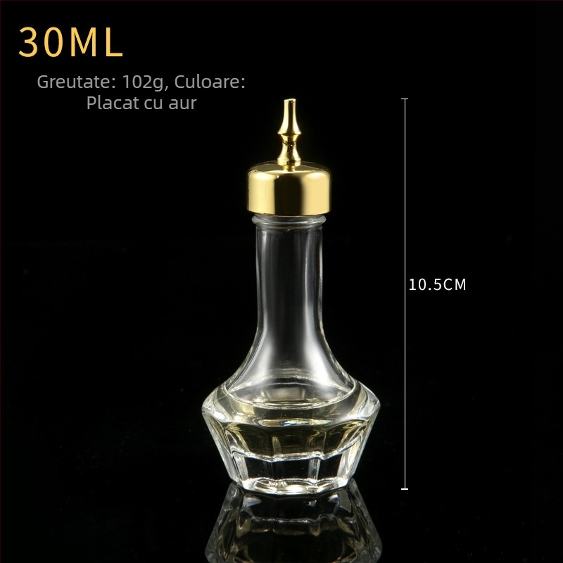 Sticluță din sticlă pentru bitters și absint — recipient mic pentru cocktailuri cu pipetă