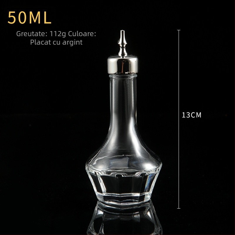 Sticluță din sticlă pentru bitters și absint — recipient mic pentru cocktailuri cu pipetă