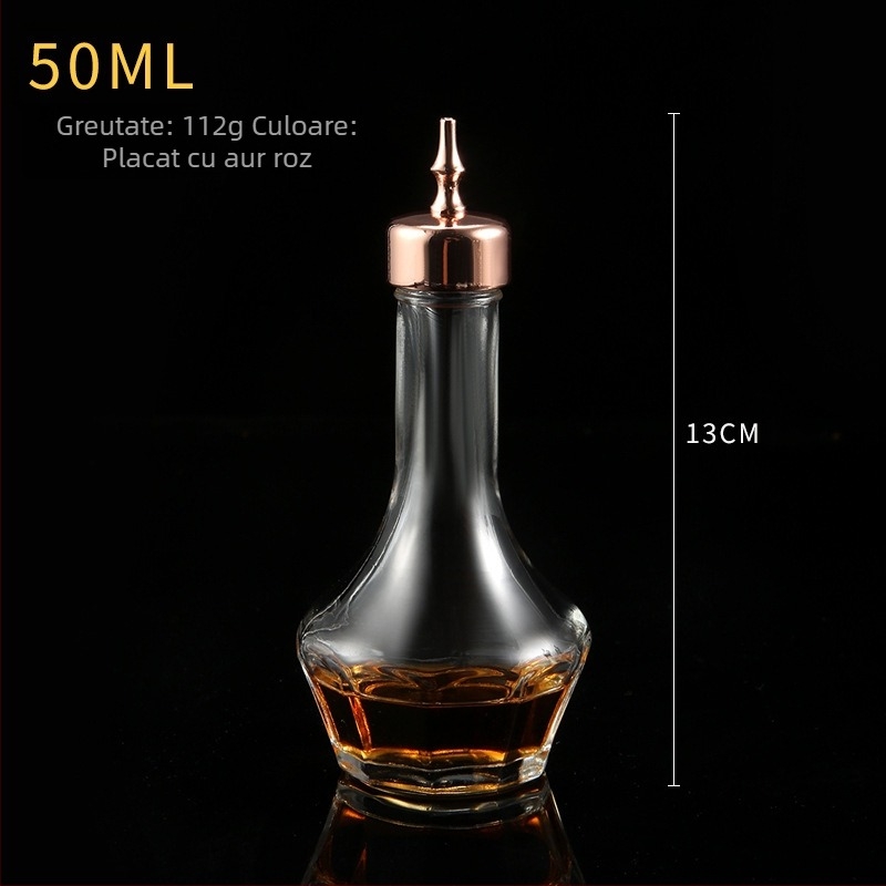 Sticluță din sticlă pentru bitters și absint — recipient mic pentru cocktailuri cu pipetă