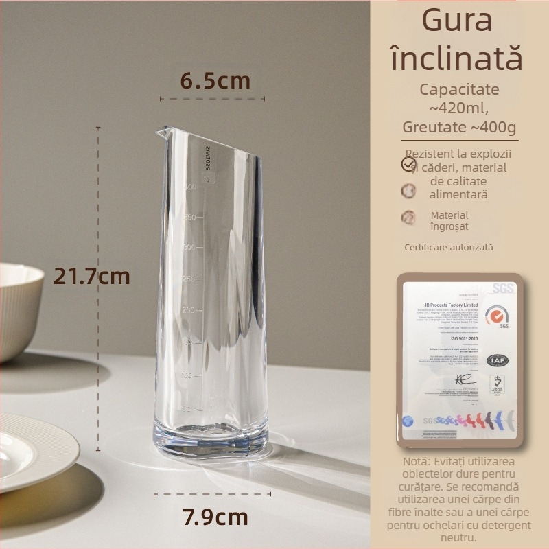 Dispenser de băuturi din policarbonat, decantor de vin, recipient premium compact pentru uz casnic, rezistent la șocuri, potrivit pentru utilizare comercială, cu scară gradată