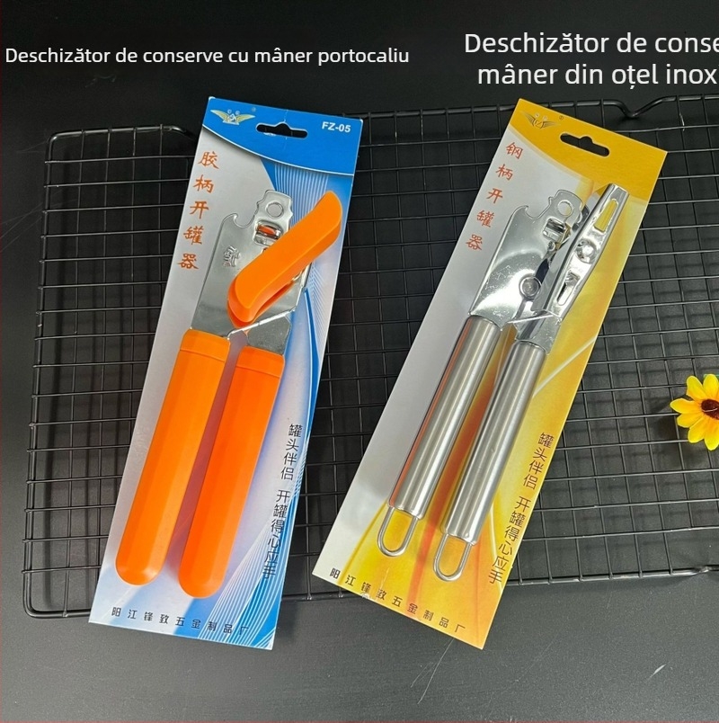 Deschizător multifuncțional pentru conserve și sticle, utensil de bucătărie din oțel inoxidabil