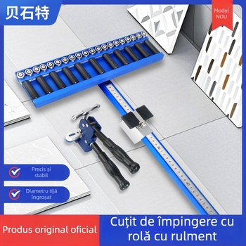 Unealtă tip T pentru plăci, cu rolă cu rulment și scripet, pentru plăci ceramice, plăci de podea și plăci din piatră