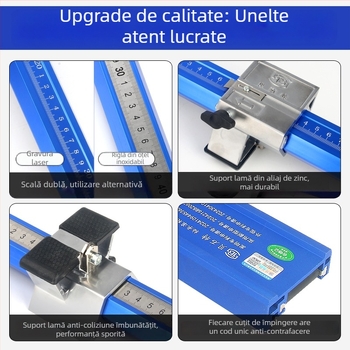 Unealtă tip T pentru plăci, cu rolă cu rulment și scripet, pentru plăci ceramice, plăci de podea și plăci din piatră