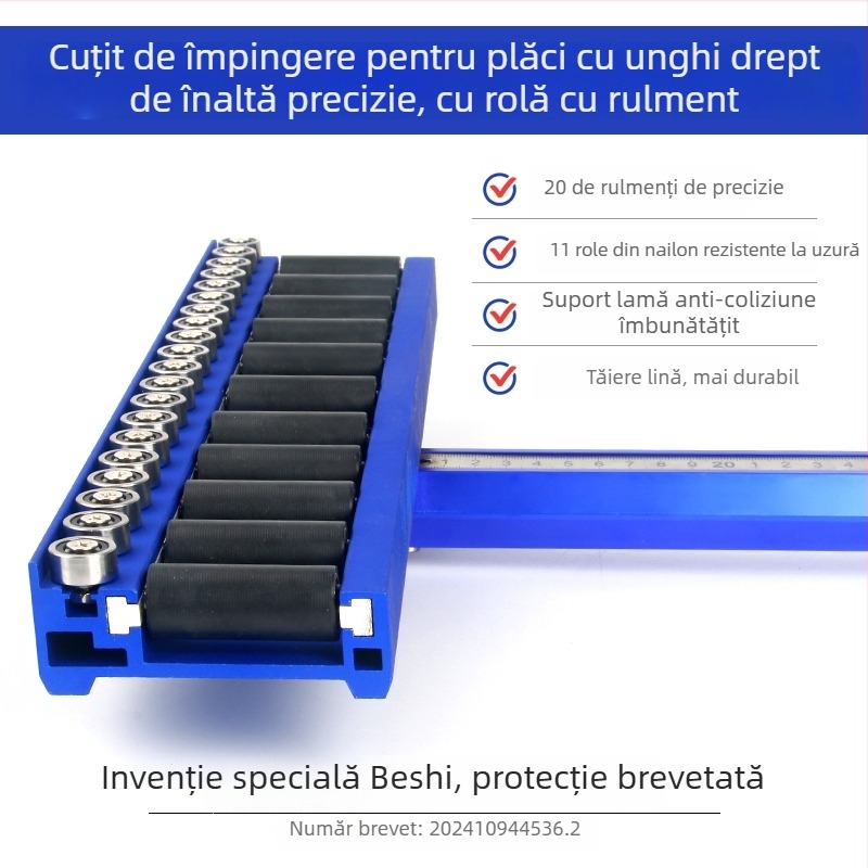 Unealtă tip T pentru plăci, cu rolă cu rulment și scripet, pentru plăci ceramice, plăci de podea și plăci din piatră