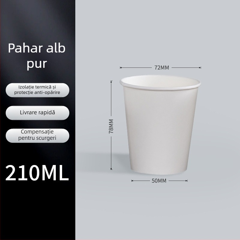 Cupe de hârtie mini, de unică folosință, albe, pentru degustare, 30 ml